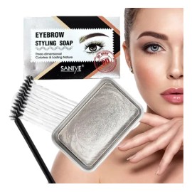 2 Pz Cera Cejas Jabon Fijador Traslucido Eyebrow Organica                                                                                             