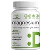 Magnesium Glycinate 400mg, 300 Capsules | 100% Chelated for Easy