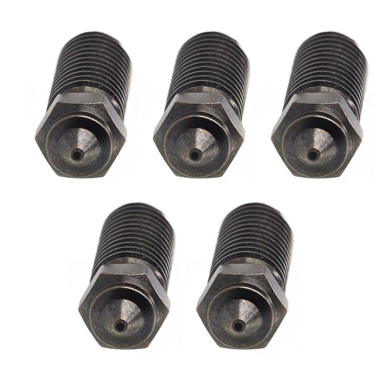 5PCS 0.4mm Nozzles M6 Thread 1.75mm Filament Hardened Steel Nozzle