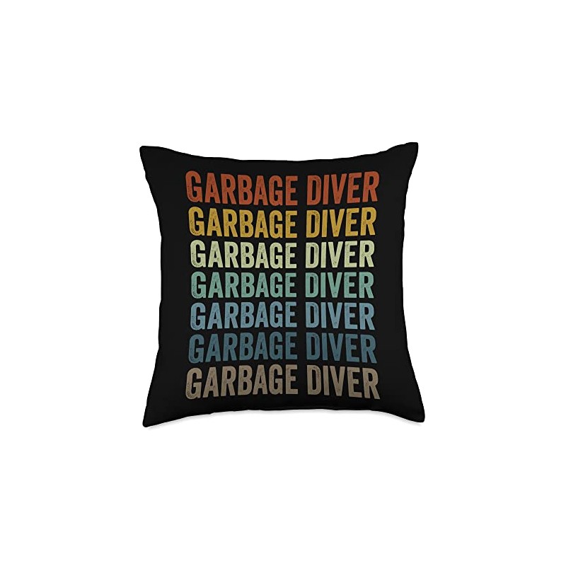 Garbage Diver Dumpster Diving Trash Picker Throw Pillow