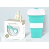 CL Vaso De De Silicon Plegable Con Manga Portatil Fold