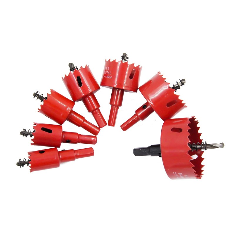 Laiwei Bi-Metal Hole Saw Kit, 7 Pcs 7/8" to 2-1/2"