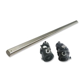 IMOOA 22" Steering Shaft with Dual Universal U Joints (3/4" DD x 1" DD & 3/4" DD x 13/16"-36 Spline)