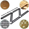 Benvo Upgraded Multi Angle Measuring Ruler Full Metal Template Tool