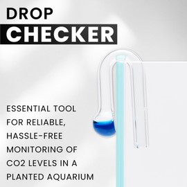 Ultum Nature Systems CO2 Drop Checker - Glass CO2 Drop Checker for Aquarium, CO2 Aquarium Kit with Solution, CO2 Monitor Complete Set for Planted Aquariums - Drop Checker Hang on Edge Mount (HD)