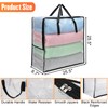 Fasmov 4 Pack Oversized Clear Storage Bag with Handles and
