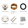 Brushed Nickel Tub Drain Lift &Turn Tub Trim Set with