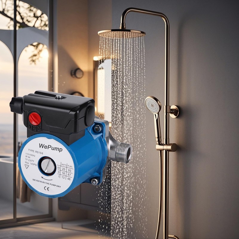 WEPUMP NPT 3/4'' Domestic Hot Water Circulation Pump 93W Recirculating