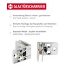 Gedotec Glass Door Hinge Middle Hinge Polished Chrome Square I