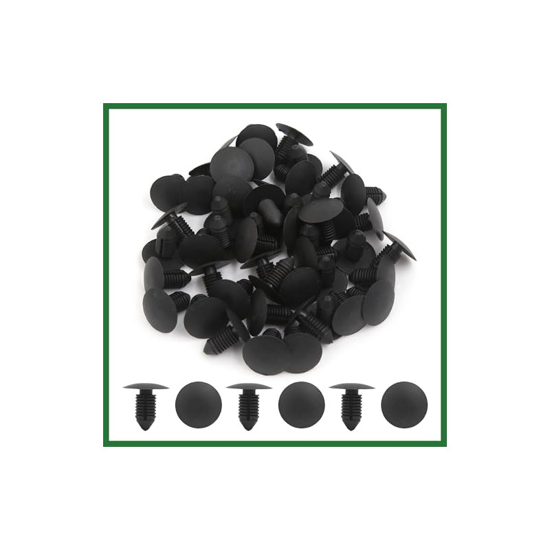 Motoforti 100pcs Plastic Rivets Fastener Fender Bumper Push Clips 11mm