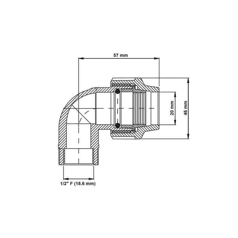 MDPE PE Water Pipe Elbow Plastic Compression Reducer Fitting 90