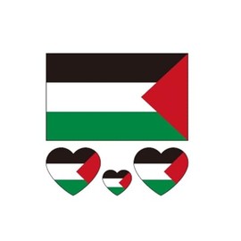 ZPDNURZL 10 Sheets Palestine Flag Tattoos Stickers 40 Pcs Waterproof Sweat Sports National Flag Removable Fake Tattoos