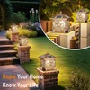 SLAWA Outdoor Solar Post Cap Light 9.8In Bronze Column Lights