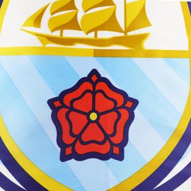 Soccer Ball Team Flag 3x5 FT Club Flags For Football Fans with 2 Brass Grommets Vivid Color, Satin Polyester Outdoor Indoor Decor