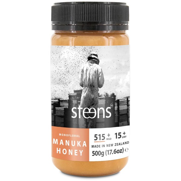 Steens Manuka Honey - MGO 515+ - Pure & Raw 100% Certified UMF 15+ Manuka Honey - Bottled and Sealed in New Zealand - 500g