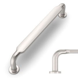 Amerdeco Pack of 10 Furniture Handles, Brushed Nickel, 96 mm, Hole Spacing, Drawer Handles, Drawer Handles, Door Handles for Kitchen Cabinets, Wardrobe, UK0071