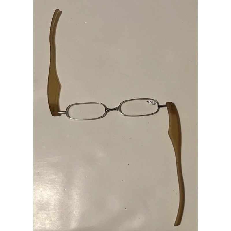 Unbranded On-the-go folding Pod reader Silver/Yellow +1.00