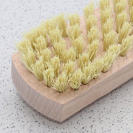 Agrarflora Scrubber 22 cm - Synthetic Fibre Bristles - Floor Scrubber with Thread and Handle Hole - Scrubbing Brush Made of Beech Wood - Scrubber Brush for Home, Garden and Patio