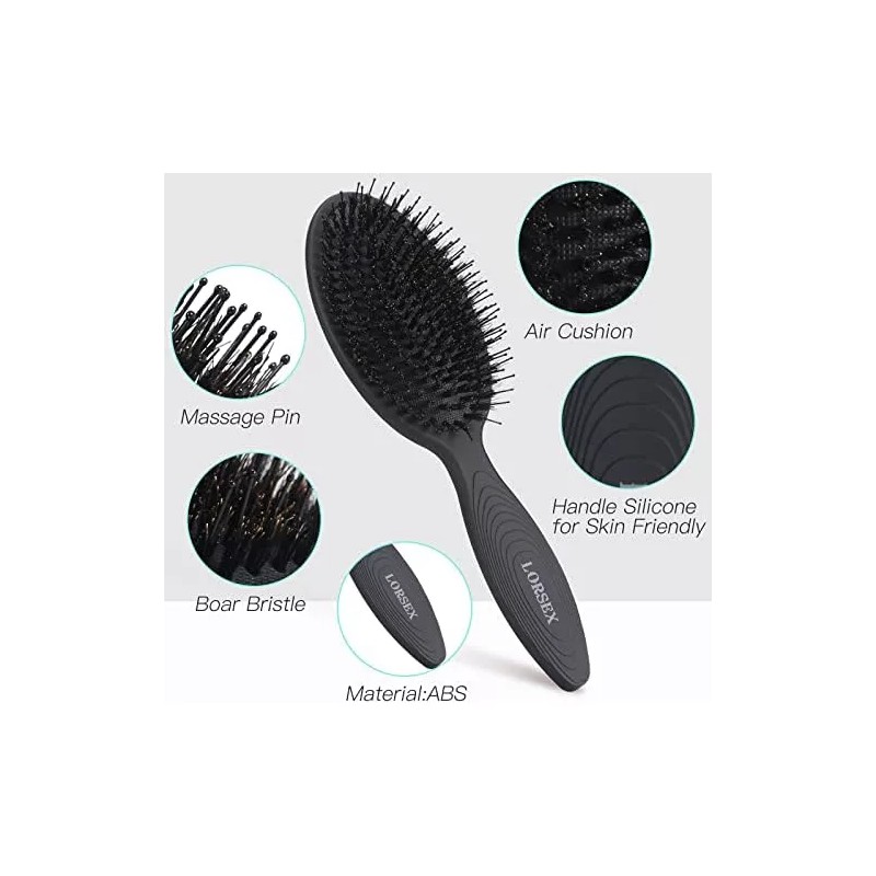Lorsex Cepillo Desenredante Para Cabello Rizado, Lorsex 2 Cepillos