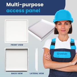 [13.6" x 13.6"Face][12 x 12 Duct Hole] Easy-Access Metal Panel Access Door with Aluminum Frame, Keyless Lock. Rust & Fire Resistant.