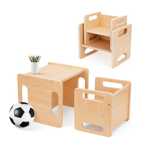 OOOK Montessori Weaning Table and Chair Set, Kids Activity Table