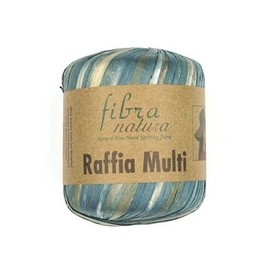 Fibra Natura Raffia Multi Yarn, %100 Cellulose, Yarn Raffia, Paper Macrame Cord,1.23 oz 87yd, Raffia Straw,Decor Yarn (09)