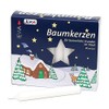 Sigro 20 Stück Baum Kerzen, 13 x 105 mm, Wachs, weiß, 1,3 x 1,3 x