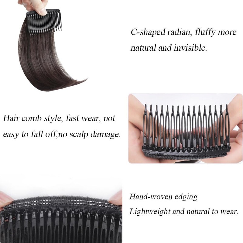 2Pcs Brown Black Hair Comb Bump It Up Volume Hair