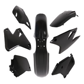 JFG RACING DRZ400 Plastic Fender Fairing Kit Set,Plastic Body Work Fender Kit Replacement For DRZ400 DRZ400S DRZ400SM All Year Dirt Bike Supermoto Black