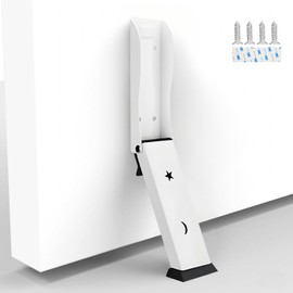Door Stopper No Drilling Kick Down Door doorknob Stop for Bottom of Door Holder to Keep Door Open, (White)