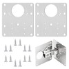 Set of 2 Cabinet Hinge Repair Plate, Stainless Steel Kitchen