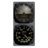 Trintec Vintage Aircraft Horizon Wall Clock/Airspeed Thermometer (°F) Combo