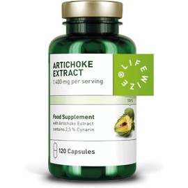 LifeWize® Artichoke High Dose Capsules - Real 5:1 Artichoke Extract with Cynarin - Pure Extract Rich in Minerals, Vitamins and Fiber - 1400 mg - 120 Capsules
