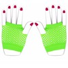 The Glowhouse 80s Neon Fishnet Gloves Short and Long Vibrant Colours (Short Green)
