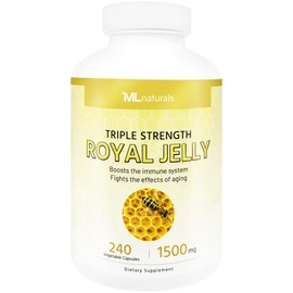 ML Naturals Royal Jelly 1500 mg, 240 Vegetable Capsules.