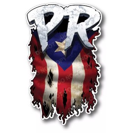 Decals by Haley Puerto Rico Flag Decal Sticker Car Truck Rican Laptop Window Vehicle Auto Glass
