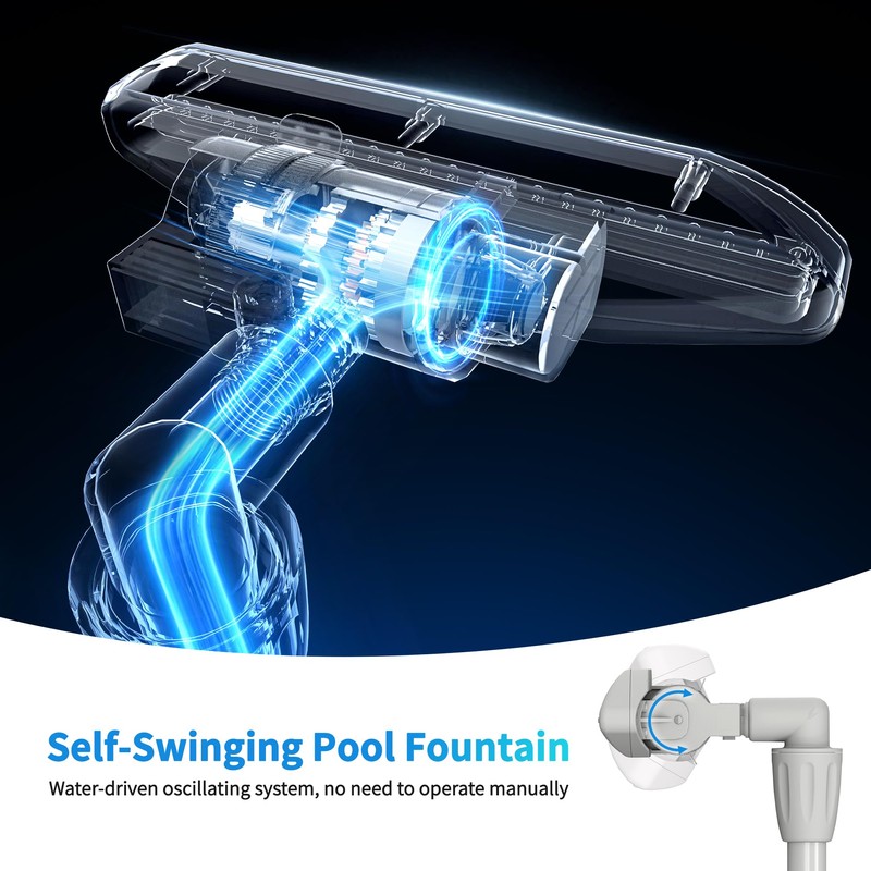 Klleyna Swimming Pool Fountain for Above & In-Ground Pools, Pool