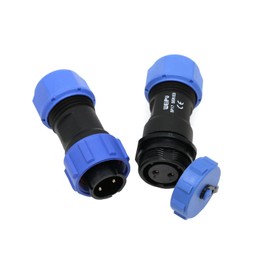 ZBLZGP Weipu SP17 IP68 Waterproof Panel Mounting Automotive Quick Release Adapter Aviation Electrical Plug (Pair) Plug (Male) & Female 2Pin 10A)