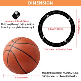 TamBee 10 Inch Lazy Susan Hardware Heavy Duty Metal Rotating Hardware Turntable Bearing Ring 150lb Load Capacity Turntable Lazy Susan parts Mechanism for Cabinets,Table Top and Craft (Base Only, Black