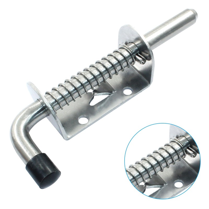 Bivethoi 5 Inch Spring Loaded Latch Bolt Latch Pin Barrel