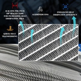 VIPDUHI Radiator Aluminum Compatible with Ford 2000 2600 3000 3400 3500 3600 2100 2120 2300 2310 2610 2810 2910 3610 3900 3910 4000 4100 4110 4140 4400 4600 4610 Tractor, 3 Row C7NN8005H Radiator