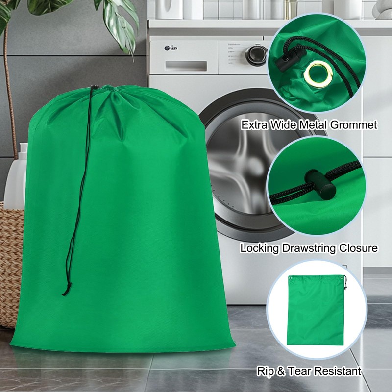 sourcing map Laundry Bag with Drawstring Closure, 27"x22" Dirty Clothes