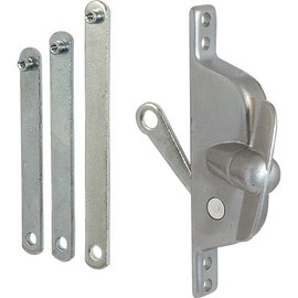 Prime-Line H 3557 Jalousie Operator, 4-3/4 inch Hole Centers, Reversible w/Links, Aluminum Finish, (1 set)