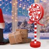 Christmas Stop Here Decor Metal Solid Wood LED Delicate Santa