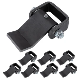 Lonffery Steel Dump Trailer Hinge, Weld on Heavy Duty Trailer Door Hinge, Strap Style Short Leaf (8 Packs)