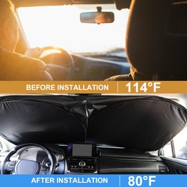 Car Windshield Sun Shade Sun Protection for Car Interior Windshield Cover Foldable, 57" x 32"