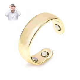 TACBSP Auvulis Migraine Rings for Women Men Anti Snoring Ring Lymphatic Therapy Ring Auvulis Vitality Migraine Rings Adjustable Fatigue Relief Rings, Metal, No Gemstone