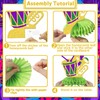 KEWUFD 8PCS Happy Mardi Gras Honeycomb Centerpieces Mardi Gras Decorations