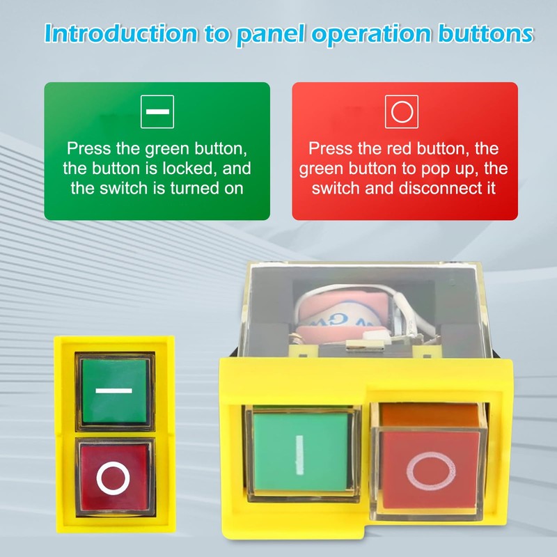 GothicBride Universal Emergency Stop Switch, KJD6 5E4 250V 6A, Safety