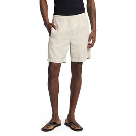 7 for All Mankind Men's Linen Blend Jogger Shorts, Bone, Large